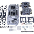 Load image into Gallery viewer, Edelbrock Dual Quad Kit Performer RPM Air Gap BBC Oval Port - Side View