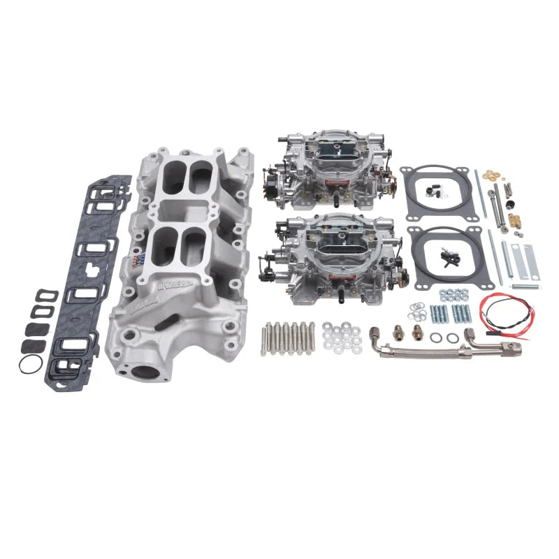 Edelbrock Dual Quad Kit RPM Air-Gap 289-302 Ford - Side View