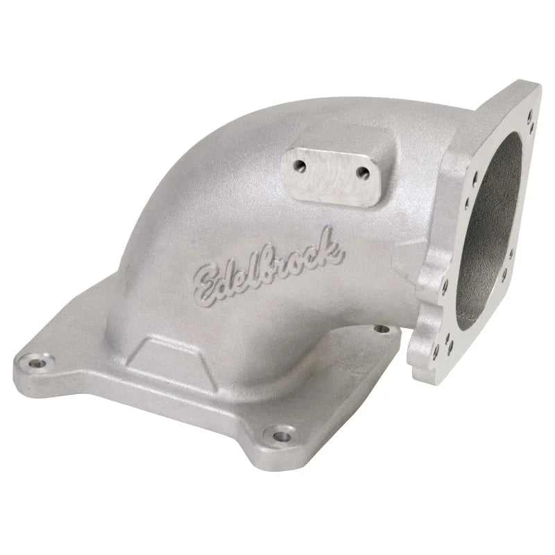 Edelbrock EFI Intake Elbow Universal 100 Deg 120mm T B to 4500 Dominator Flange - Side View