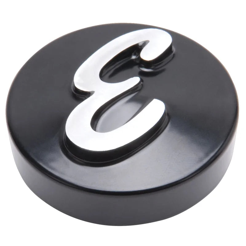 Edelbrock Edelbrock Inein Air Cleaner Nut 2-1/8In Diameter Black w/ Raw Alum Inein - Side View