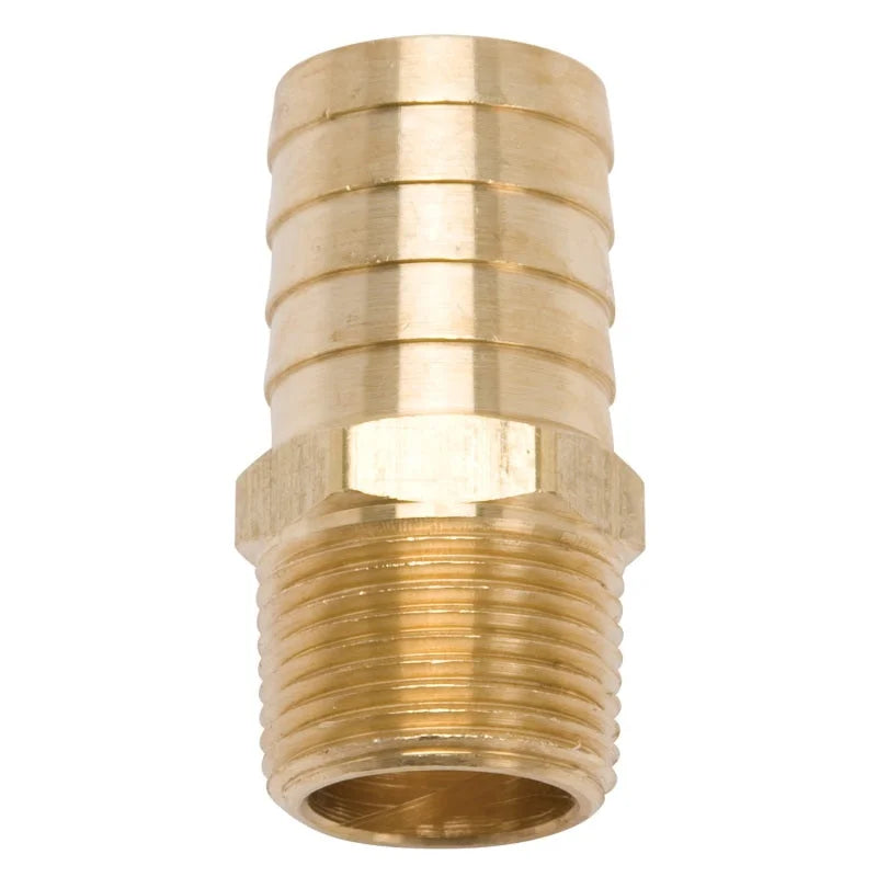 Edelbrock Fitting Brass Hose 1 00In Hose I D X 3/4-14 Pipe for Sb-Chrys Manifolds - Main Product View