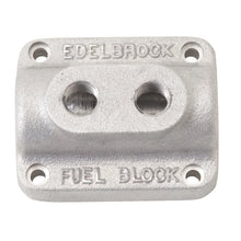 Load image into Gallery viewer, Edelbrock Fuel Block Dual Carburetor As Cast - Main Product View