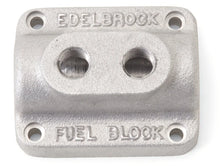 Load image into Gallery viewer, Edelbrock Fuel Block Dual Carburetor As Cast - Side View