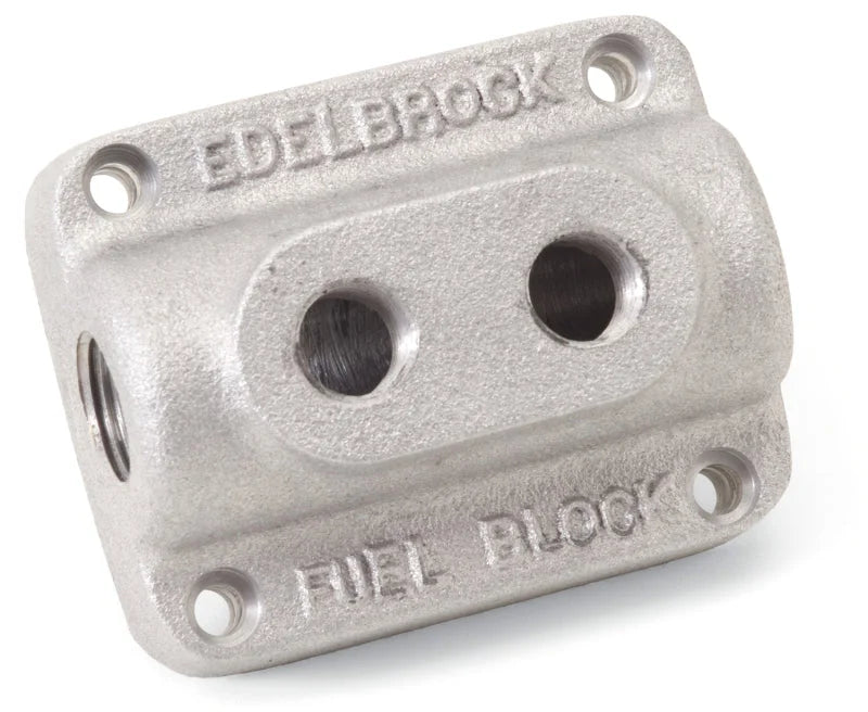 Edelbrock Fuel Block Dual Carburetor As Cast - Additional View 5