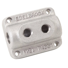 Load image into Gallery viewer, Edelbrock Fuel Block Dual Carburetor As Cast - Additional View 6