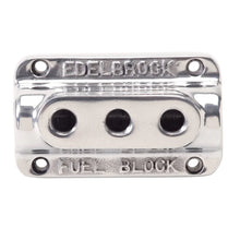 Load image into Gallery viewer, Edelbrock Fuel Block Triple Polished - Side View