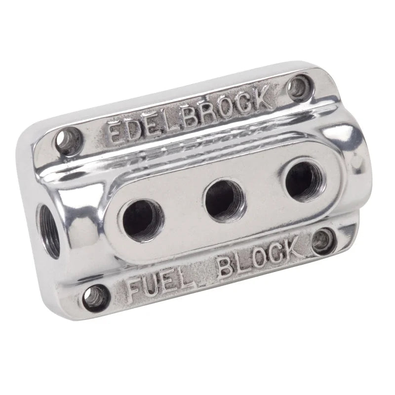 Edelbrock Fuel Block Triple Polished - Additional View 5