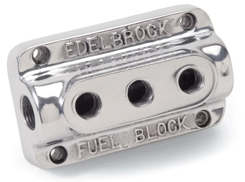 Edelbrock Fuel Block Triple Polished - Additional View 6