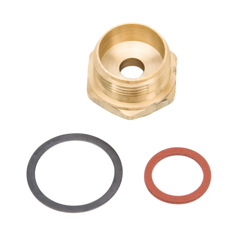 Edelbrock Fuel Bowl Inverted Flare Fitting Straight Male 7/8In-20 w/ Inverted 5/8In-18 Female Flare - Side View