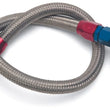 Load image into Gallery viewer, Edelbrock Fuel Line Braided Stainless for SBC ( Use w/ 8134 ) - Side View