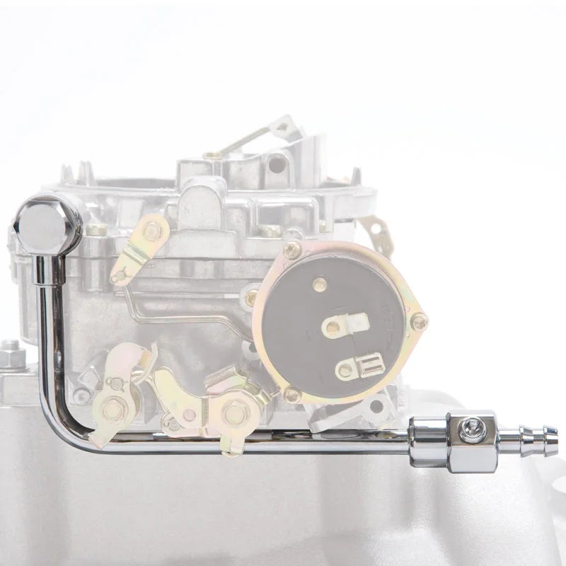 Edelbrock Fuel Line for Edelbrock Carburetors 3/8In Barb Inlet - Installation View