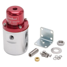 Load image into Gallery viewer, Edelbrock Fuel Pressure Regulator Carbureted 160 GPH 5-10 PSI 3/8In In/Out Retunless Red/Clear - Main Product View