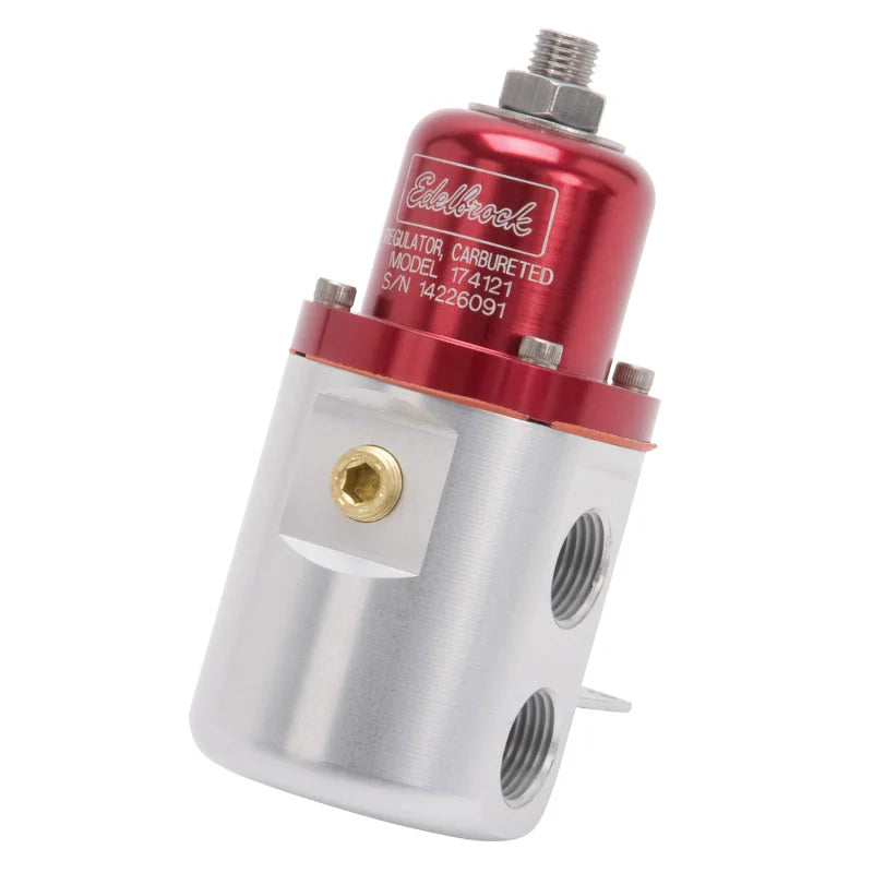 Edelbrock Fuel Pressure Regulator Carbureted 160 GPH 5-10 PSI 3/8In In/Out Retunless Red/Clear - Additional View 5