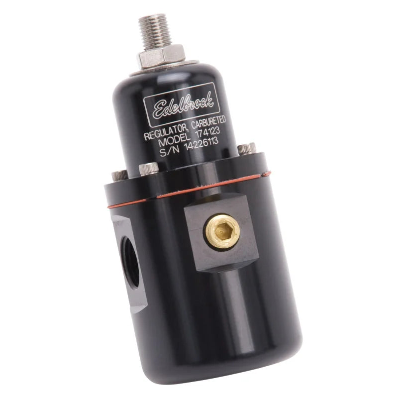 Edelbrock Fuel Pressure Regulator Carbureted 160 GPH 5-10 PSI 3/8In In/Out Returnless Black - Additional View 5