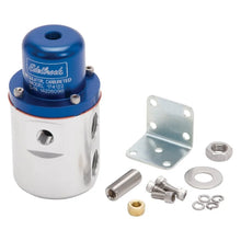 Load image into Gallery viewer, Edelbrock Fuel Pressure Regulator Carbureted 160 GPH 5-10 PSI 3/8In In/Out Returnless Blue/Clear - Main Product View