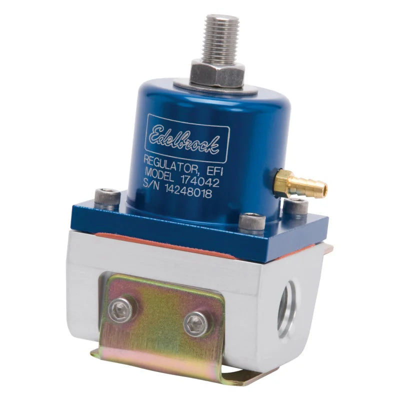 Edelbrock Fuel Pressure Regulator EFI 180 GPH 35-90 PSI -6 In/Out -6 Return Blue/Clear - Additional View 5