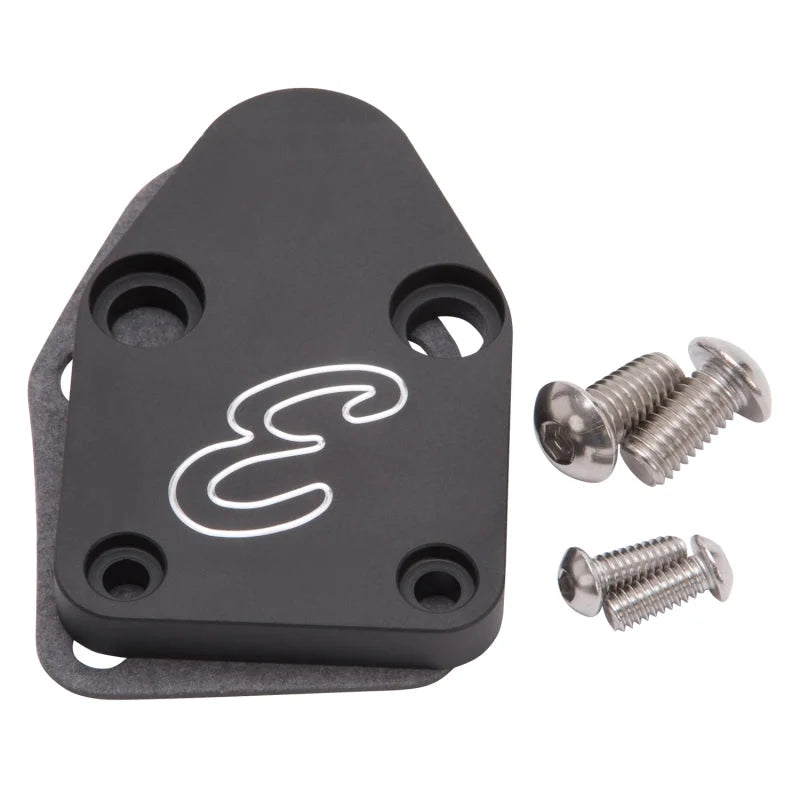 Edelbrock Fuel Pump Block-Off Plate SBC Billet Aluminum - Main Product View