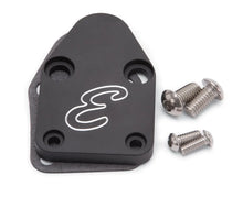 Load image into Gallery viewer, Edelbrock Fuel Pump Block-Off Plate SBC Billet Aluminum - Side View
