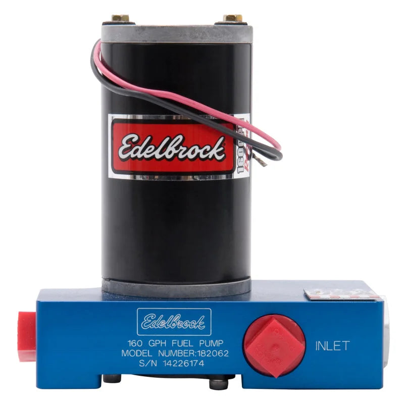 Edelbrock Fuel Pump Electric Quiet-Flo Carbureted 160GPH 1/2In In 1/2In Out 160 GPH Blue - Additional View 6