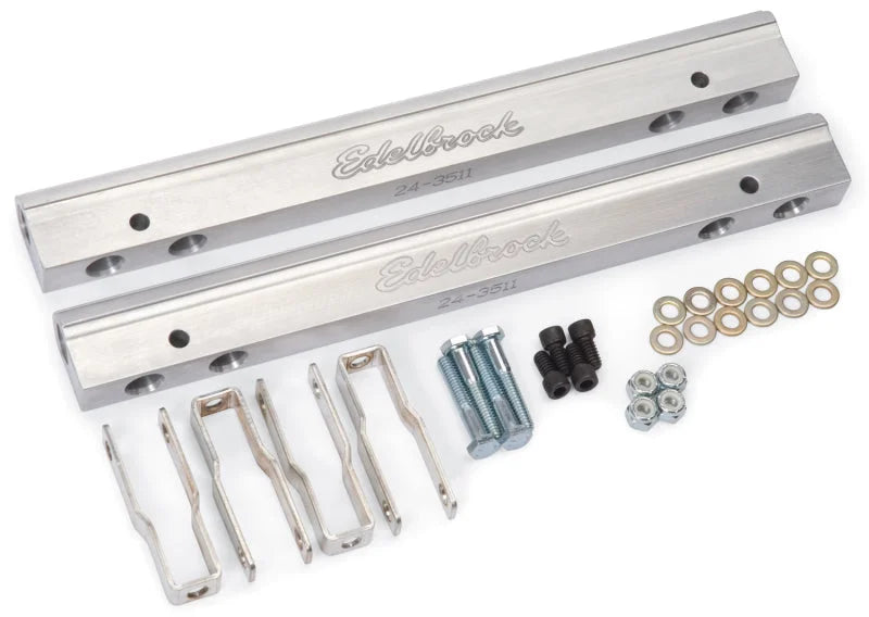 Edelbrock Fuel Rail Kit for EFI SB Chrysler 340/360 for Use w/ 28155 - Side View