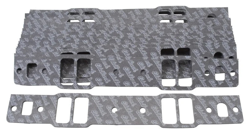 Edelbrock Gasket Kit Intake Manifold SBC 2814 for GM Cast Iron Bowtie Vortec Package of 10 - Side View