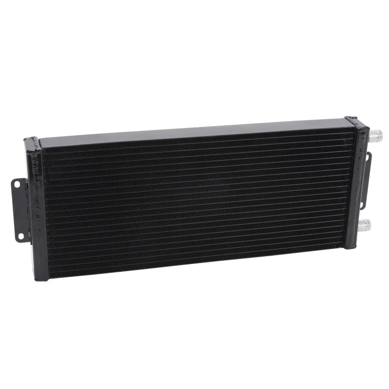 Edelbrock Heat Exchanger Dual Pass Single Row 20 500 Btu/Hr 20in x 8in x 2in Black - Side View