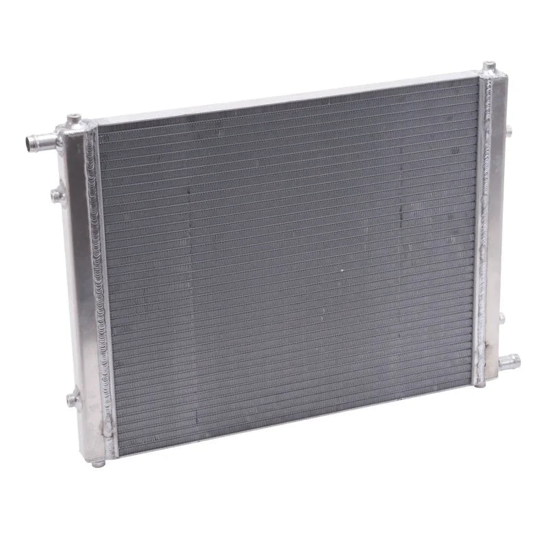 Edelbrock Heat Exchanger Single Pass Single Row 31 000 Btu/Hr 22In W X 16 5In H X 1 5In D Black - Back View
