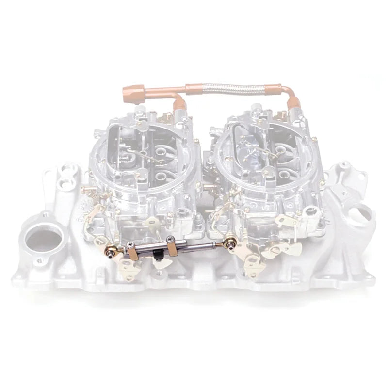 Edelbrock Hi-Tech 2 X 4 Linkage - Side View