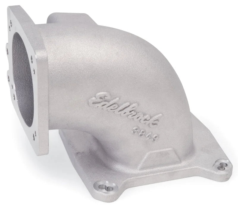 Edelbrock High Flow Intake Elbow 95mm Throttle Body to Square-Bore Flange As-Cast Finish - Main Product View