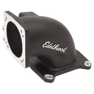 Edelbrock High Flow Intake Elbow 95mm Throttle Body to Square-Bore Flange Black Finish - Main Product View