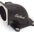 Load image into Gallery viewer, Edelbrock High Flow Intake Elbow 95mm Throttle Body to Square-Bore Flange Black Finish - Side View