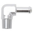 Load image into Gallery viewer, Edelbrock Hose End 90-Deg 3/8In NPT to 3/8In Barb Clear Anodize - Main Product View