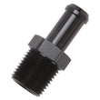 Load image into Gallery viewer, Edelbrock Hose End Straight 1/2In NPT to 1/2In Barb Black Anodize - Installation View