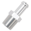Load image into Gallery viewer, Edelbrock Hose End Straight 1/2In NPT to 1/2In Barb Clear Anodize - Back View