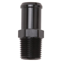 Load image into Gallery viewer, Edelbrock Hose End Straight 1/2In NPT to 3/4In Barb Black Anodize - Main Product View