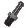 Load image into Gallery viewer, Edelbrock Hose End Straight 1/4In NPT to 3/8In Barb Black Anodize - Side View