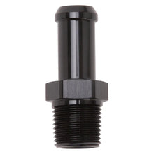 Load image into Gallery viewer, Edelbrock Hose End Straight 3/8In NPT to 1/2In Barb Black Anodize - Main Product View