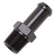 Load image into Gallery viewer, Edelbrock Hose End Straight 3/8In NPT to 1/2In Barb Black Anodize - Side View