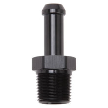 Load image into Gallery viewer, Edelbrock Hose End Straight 3/8In NPT to 3/8In Barb Black Anodize - Main Product View