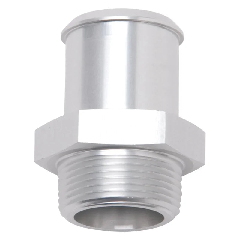 Edelbrock Hose End Straight 3/8In NPT to 5/8In Barb Clear Anodize - Main Product View