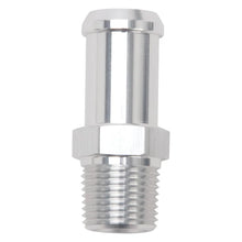 Load image into Gallery viewer, Edelbrock Hose End Straight 3/8In NPT to 5/8In Barb Clear Anodize - Back View