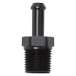 Load image into Gallery viewer, Edelbrock Hose Fittings Straight 1/2In NPT to 3/8In Barb Black Anodize - Side View