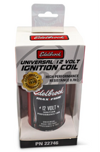 Load image into Gallery viewer, Edelbrock Ignition Coil - Electric Oil Filled - .70 PR Red w/ Black Top - Back View