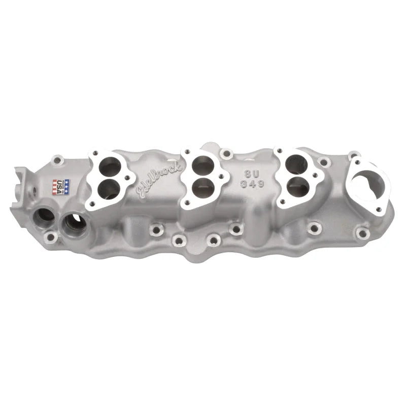 Edelbrock Intake Manifold Ford Flathead Triple Deuce 49-53 - Side View
