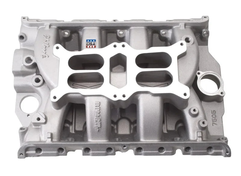 Edelbrock Intake Manifold Ford Perf RPM Dual Quad Fe - Side View