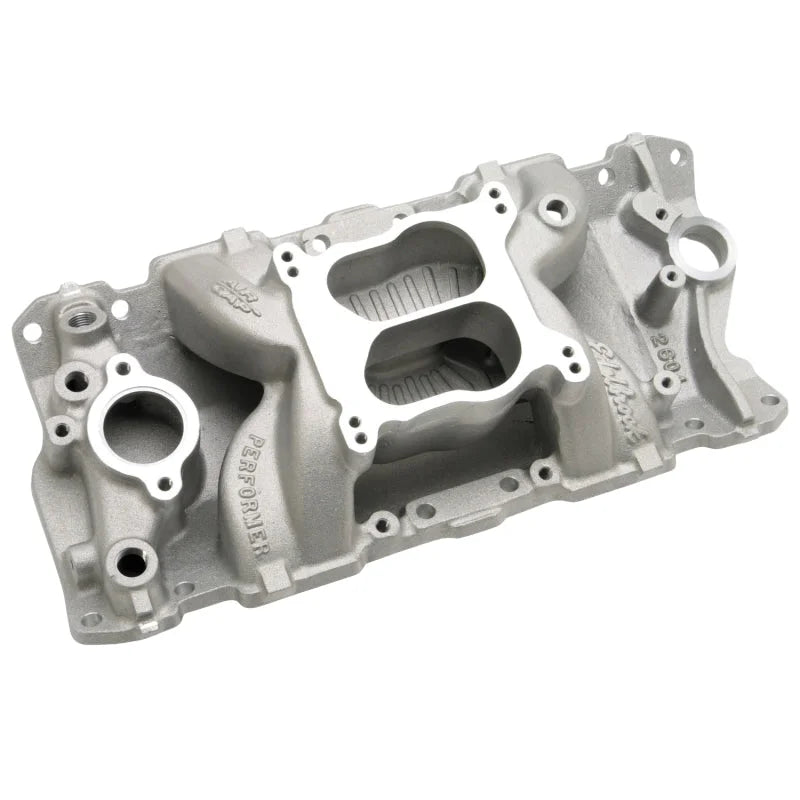 Edelbrock Intake Manifold Performer Air-Gap S/B Chevy 87-95 STD Flange/Sprdbore - Back View