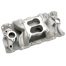 Load image into Gallery viewer, Edelbrock Intake Manifold Performer Air-Gap S/B Chevy 87-95 STD Flange/Sprdbore - Back View