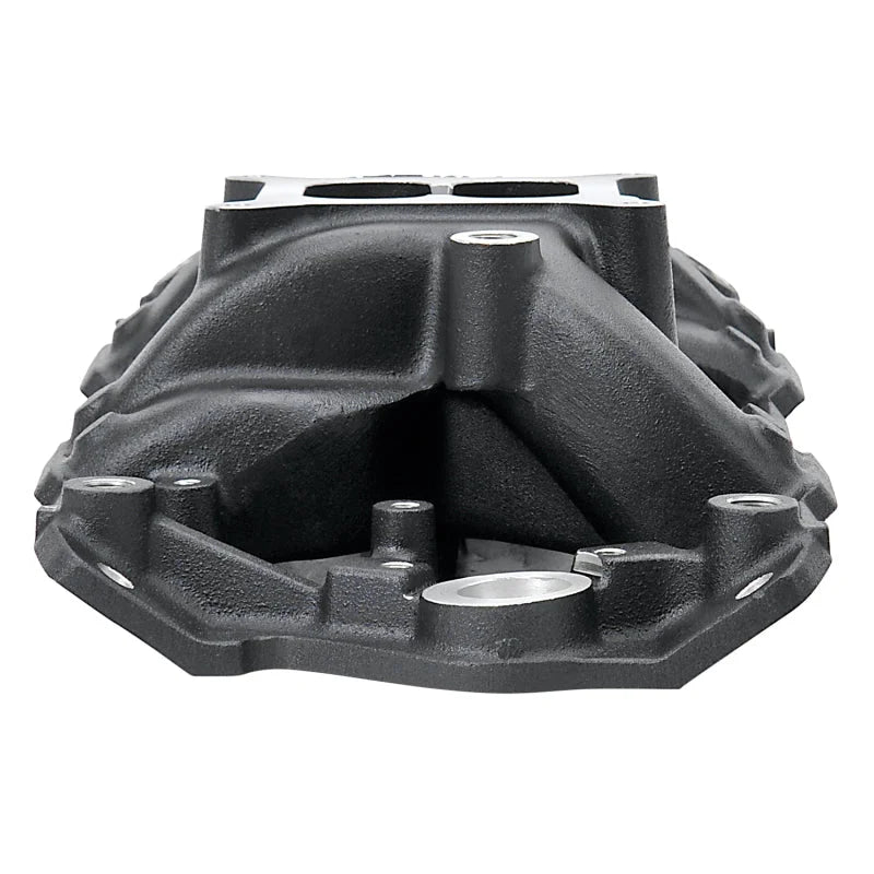Edelbrock Intake Manifold RPM Air-Gap Small-Block Chevy 262-400 Black - Back View