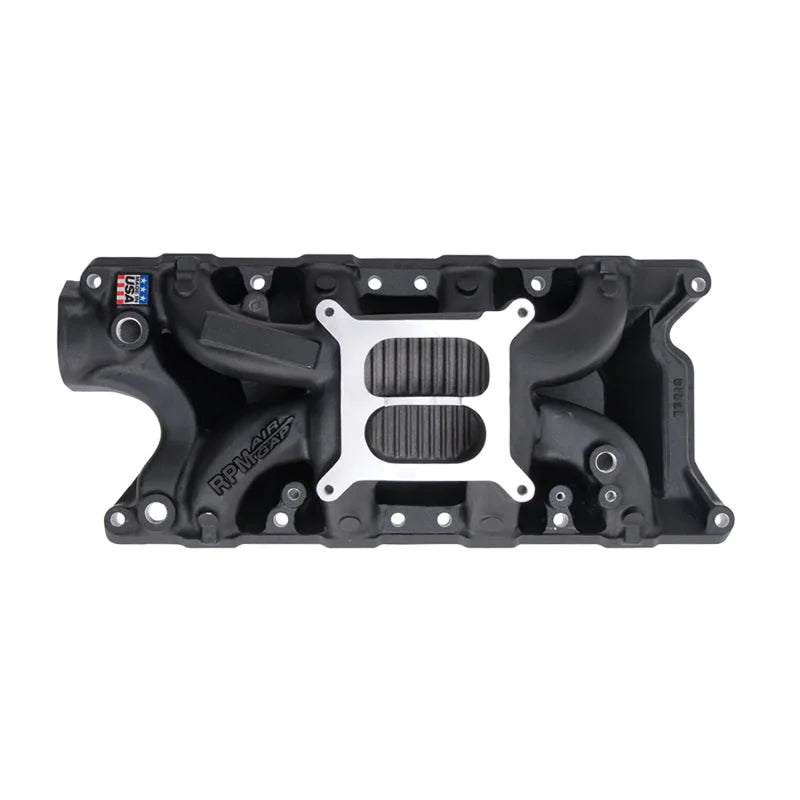 Edelbrock Intake Manifold RPM Air-Gap Small-Block Ford 289-302 Black - Side View