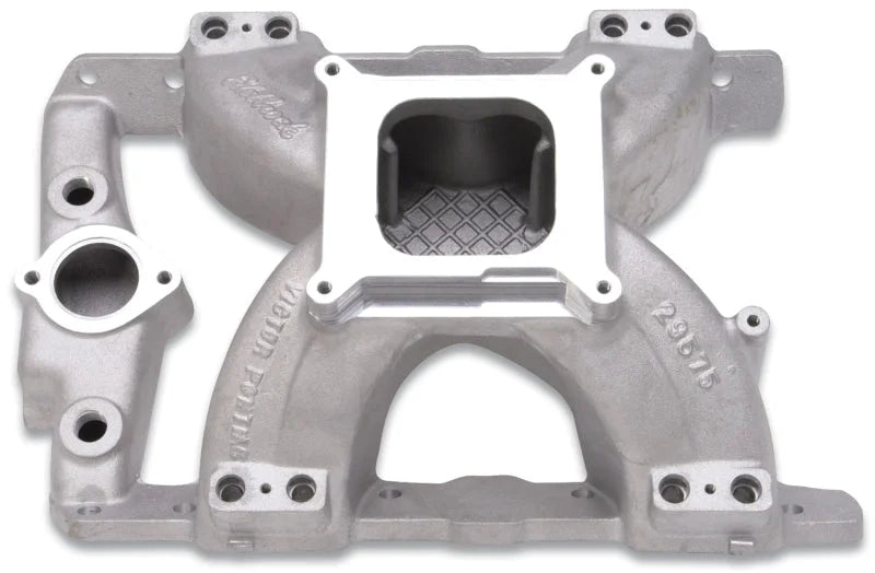 Edelbrock Intake Manifold Super Victor EFI Pontiac 389/455 for STD Flange Tb - Side View